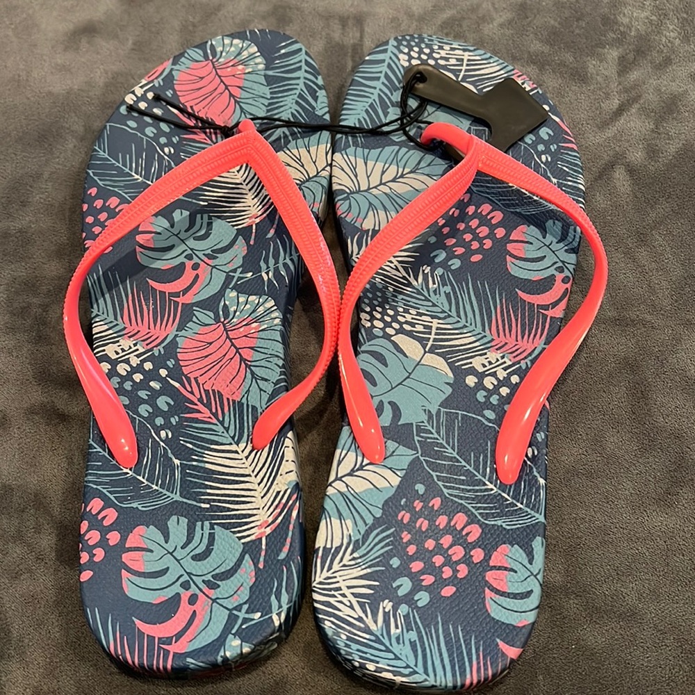 Rubber flower, flip-flops sandals